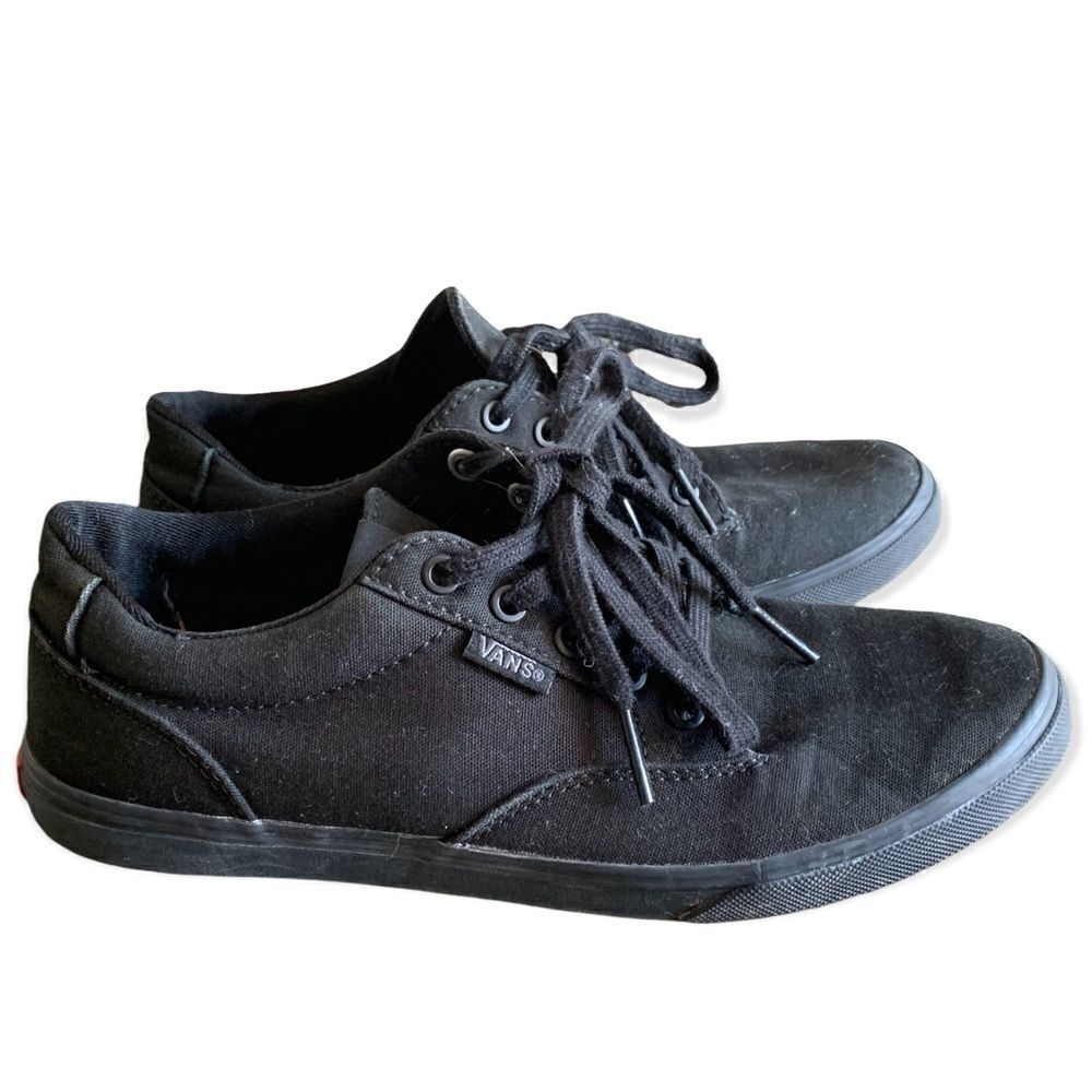 VANS women’s all black canvas shoes sz 6.5